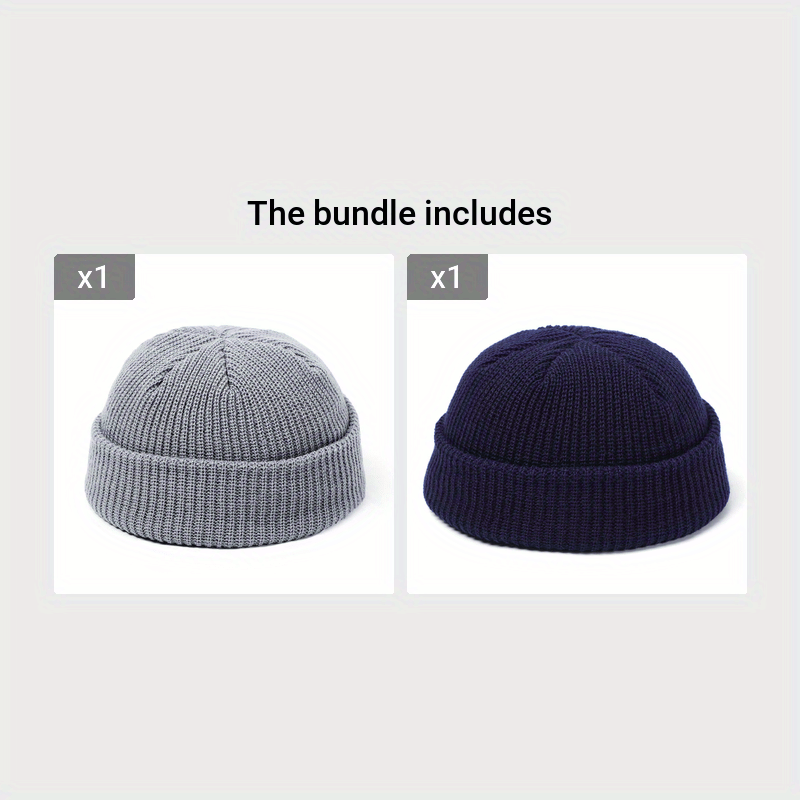 Simple Warm Skullies Beanie Hat for Men and Women in Plain Colors