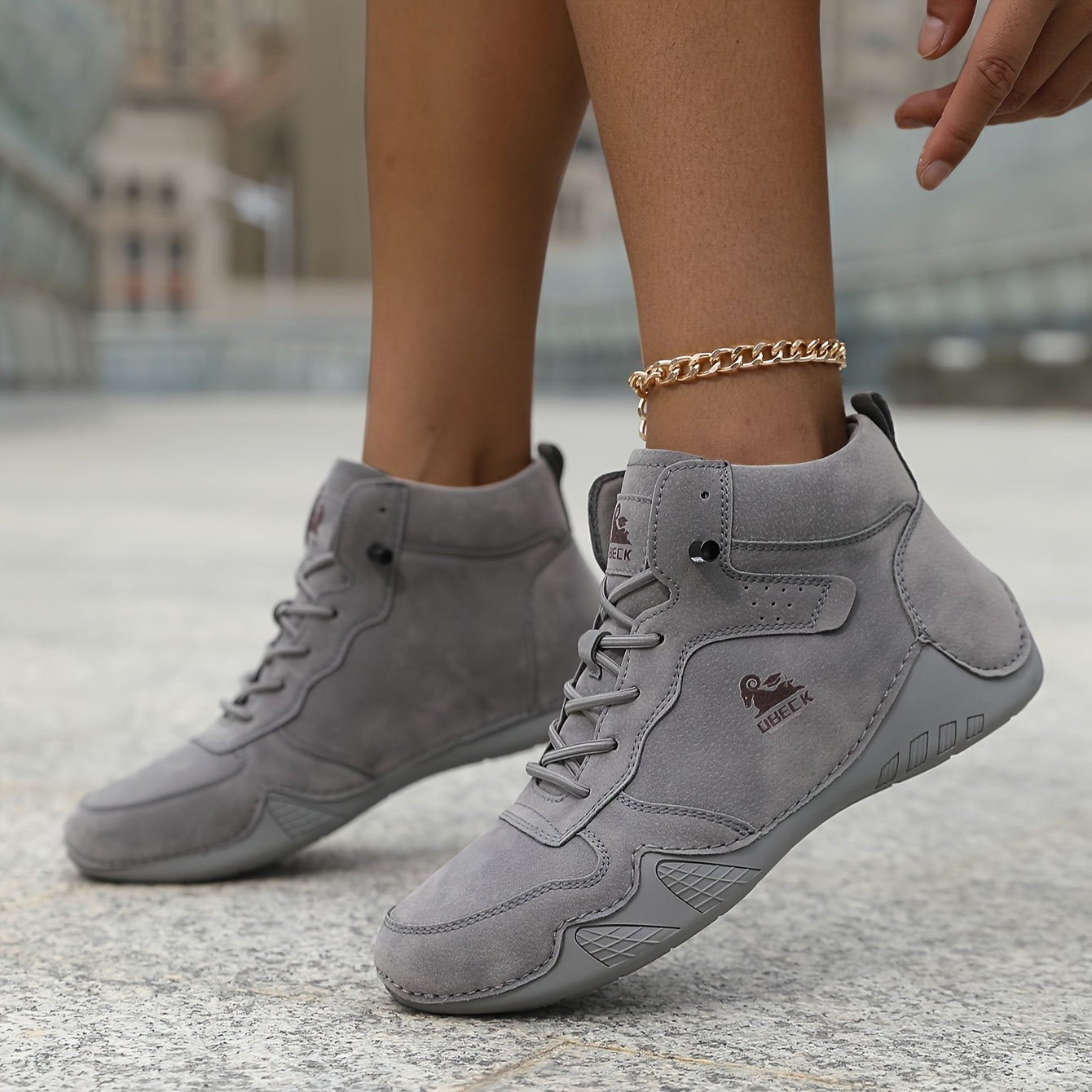 Unisex Leather Octopus Style Cross-Training Work Boots Slip-On