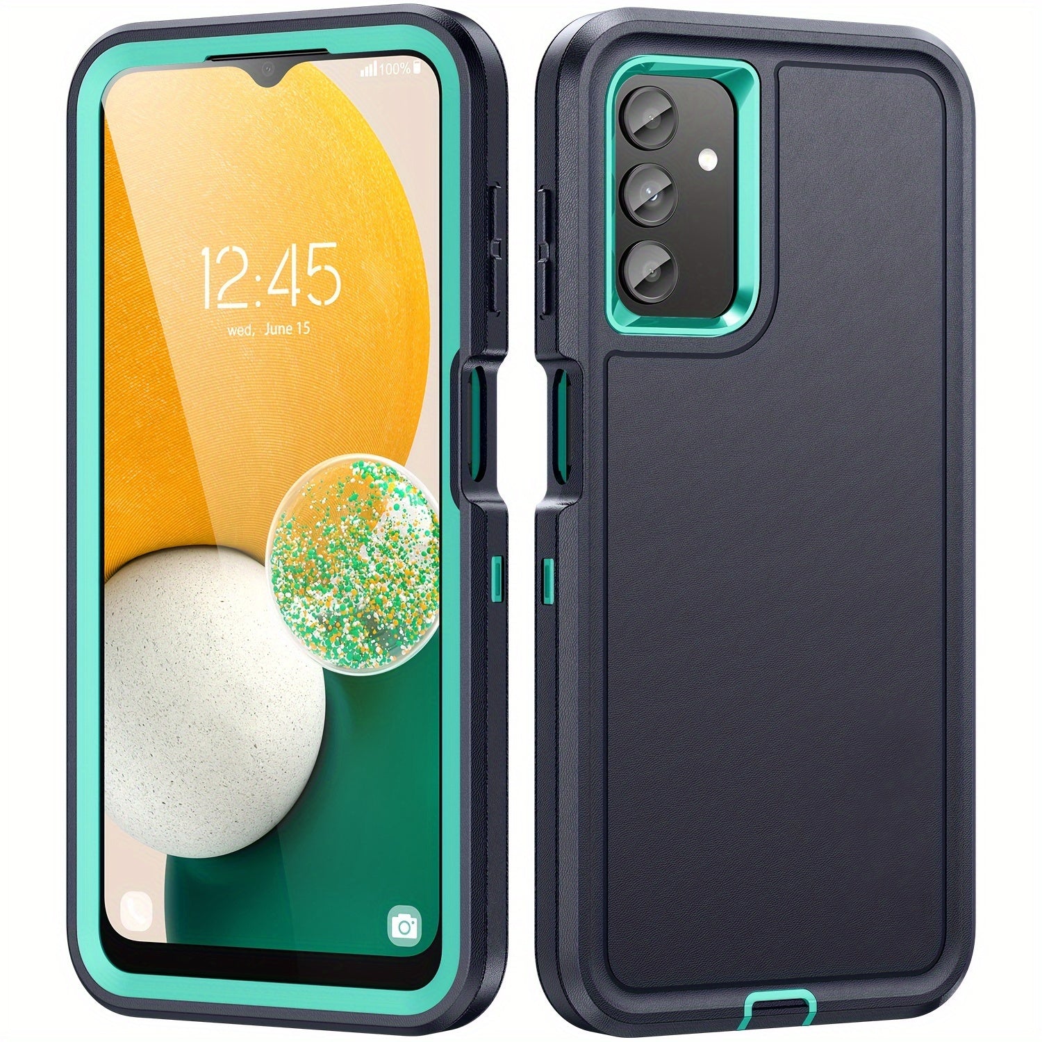 3-в-1 Ударопрочный чехол для ПК и телефона Samsung A15 A14 A13 A04s A54 A53 Всесторонняя защита