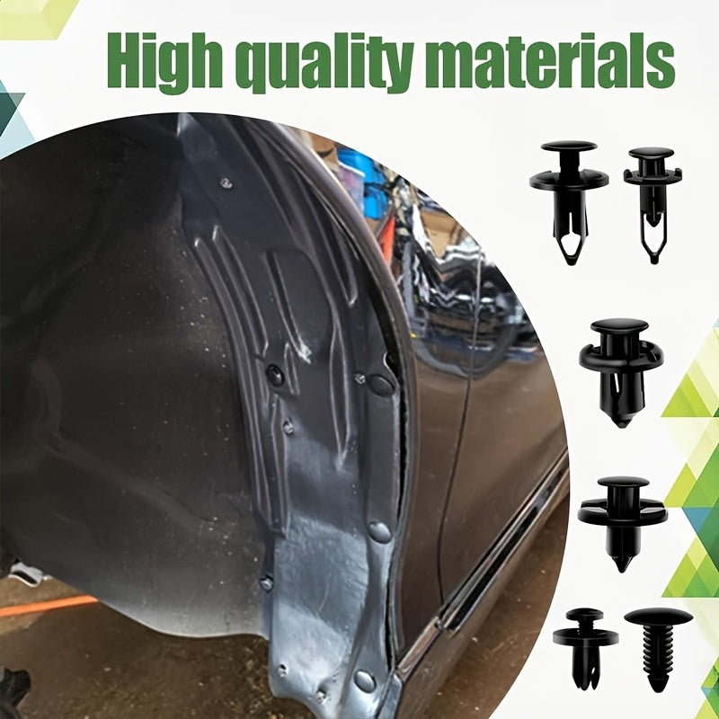 200pcs Car Fastener Set Plastic Clips Bumper Rivets 6-10mm Auto Body Repair