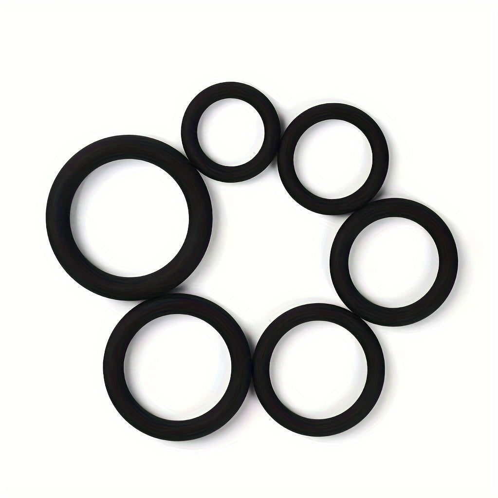 Men Soft Silicone Cock Rings Set of 6 Penis Delay Rings Adult Toys