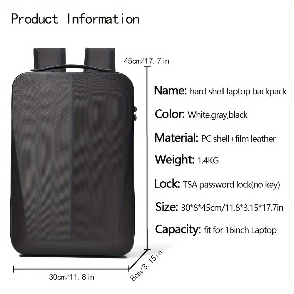 HUABUPS Katta Hajmli Noutbuk Ruksak USB Zaryadlash va Parol Qiluvchi Qopqoq bilan - Sayohat, Biznes, Maktab uchun Ideal - Mustahkam PVC, Ko'p Bo'limli Dizayn, Moslashtiriladigan Tasmalar|Ajoyib sovg'a