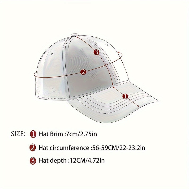 Vintage Breathable Rayon Baseball Cap for Men and Women