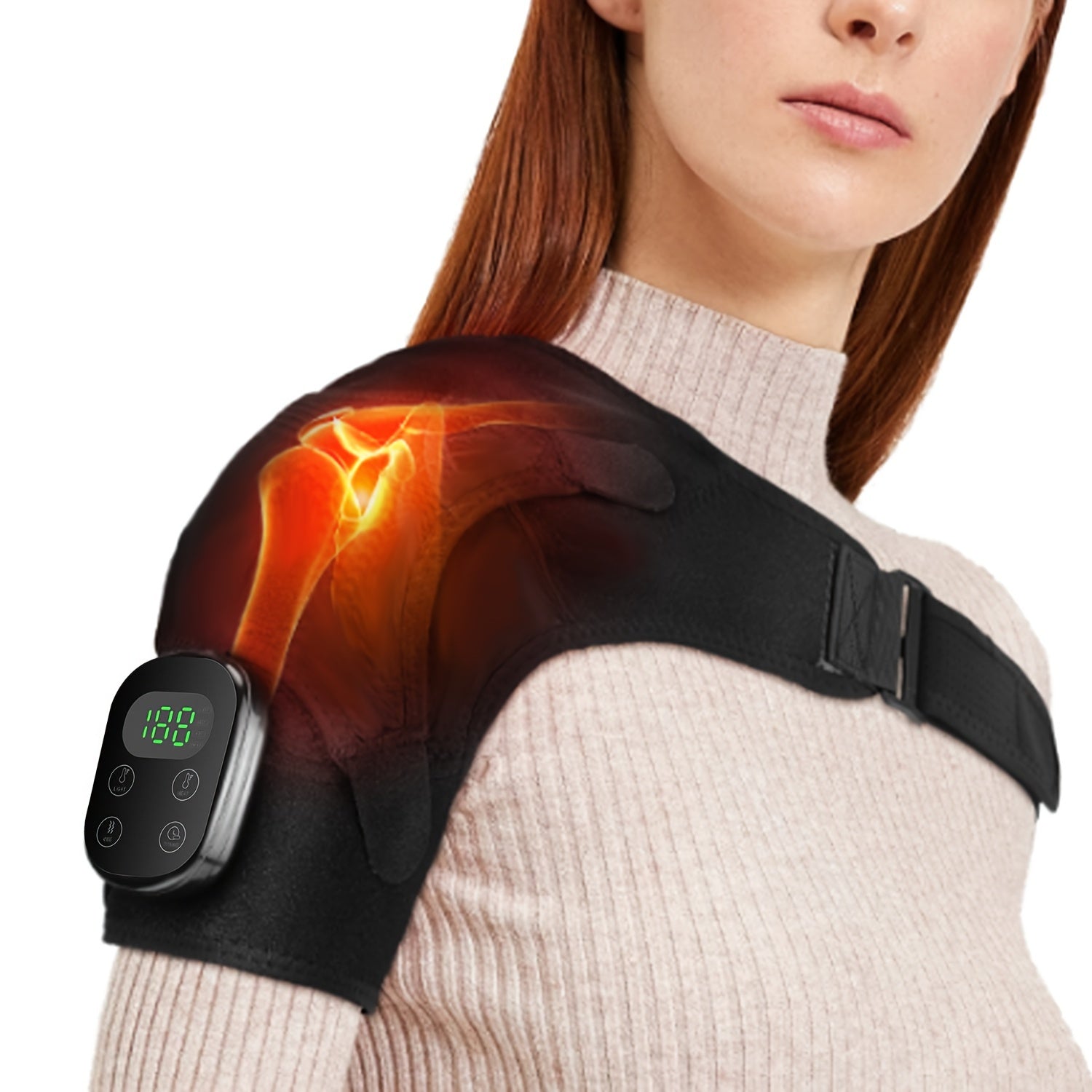 Wireless USB Heated Massager with Vibrating Pad for Knees Elbows Shoulders