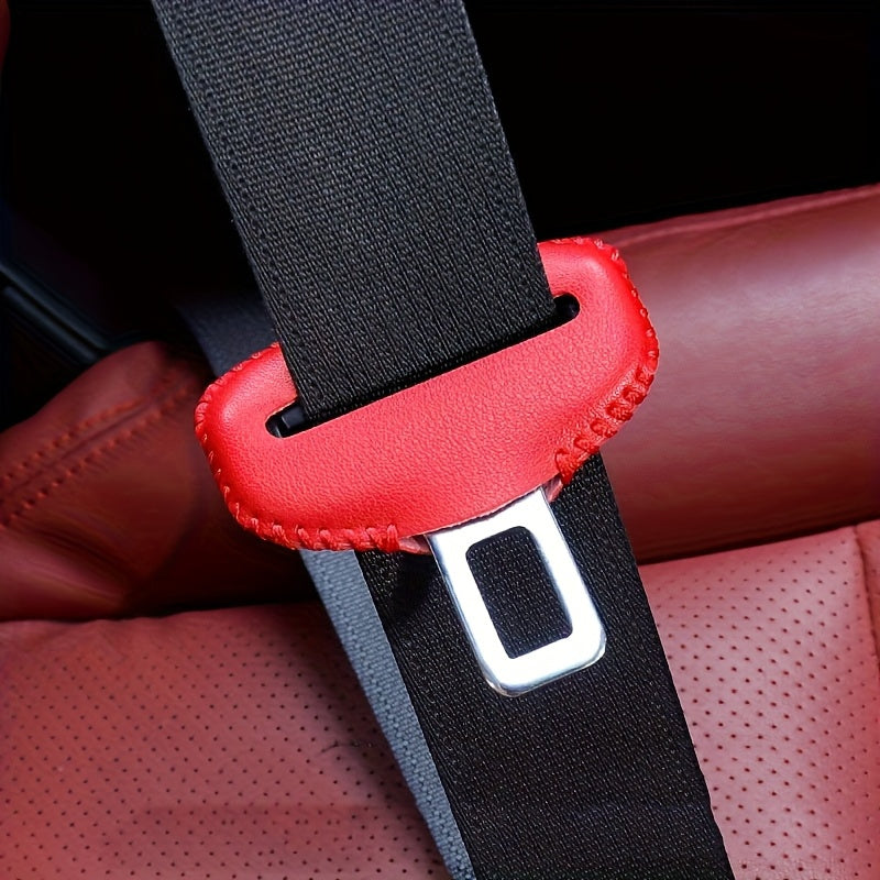 2pcs Car Seat Belt Cover Soft Padded Shoulder Harness Protectors Scratch-Resistant Stylish Red Black Brown