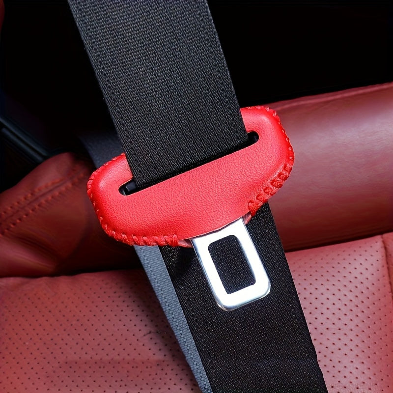 2pcs Car Seat Belt Cover Soft Padded Shoulder Harness Protectors Scratch-Resistant Stylish Red Black Brown