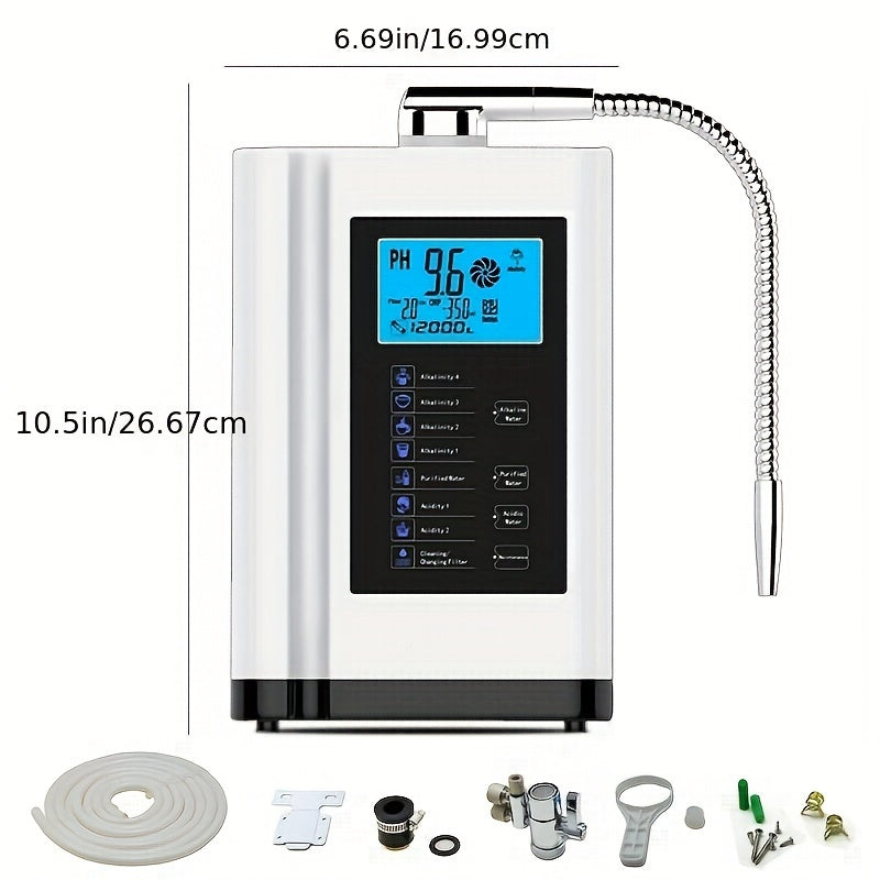 Alkalin Su Ionizer Gazi Generator Mashinasi pH 3.5–10.5 Muntazamlashtiriladigan