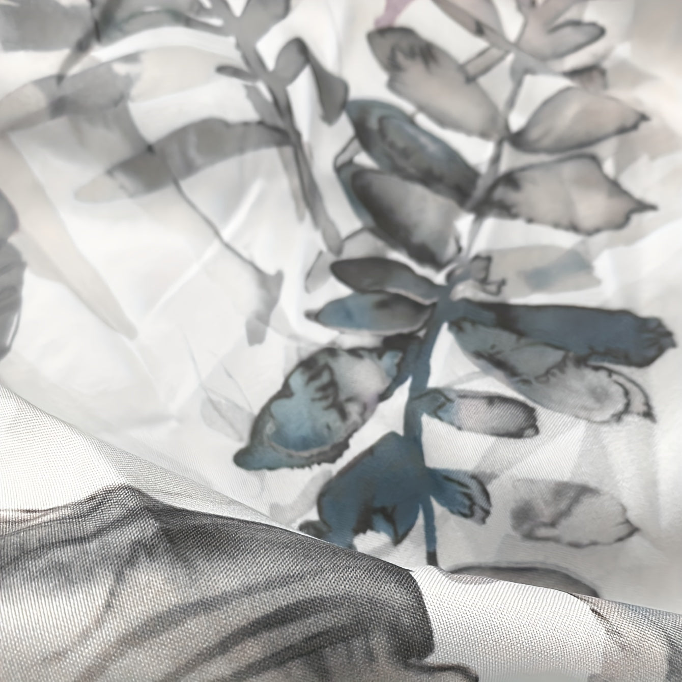 Leaf Pattern Brushed Printed Pillowcases Set of 2 Soft Breathable Home Decor