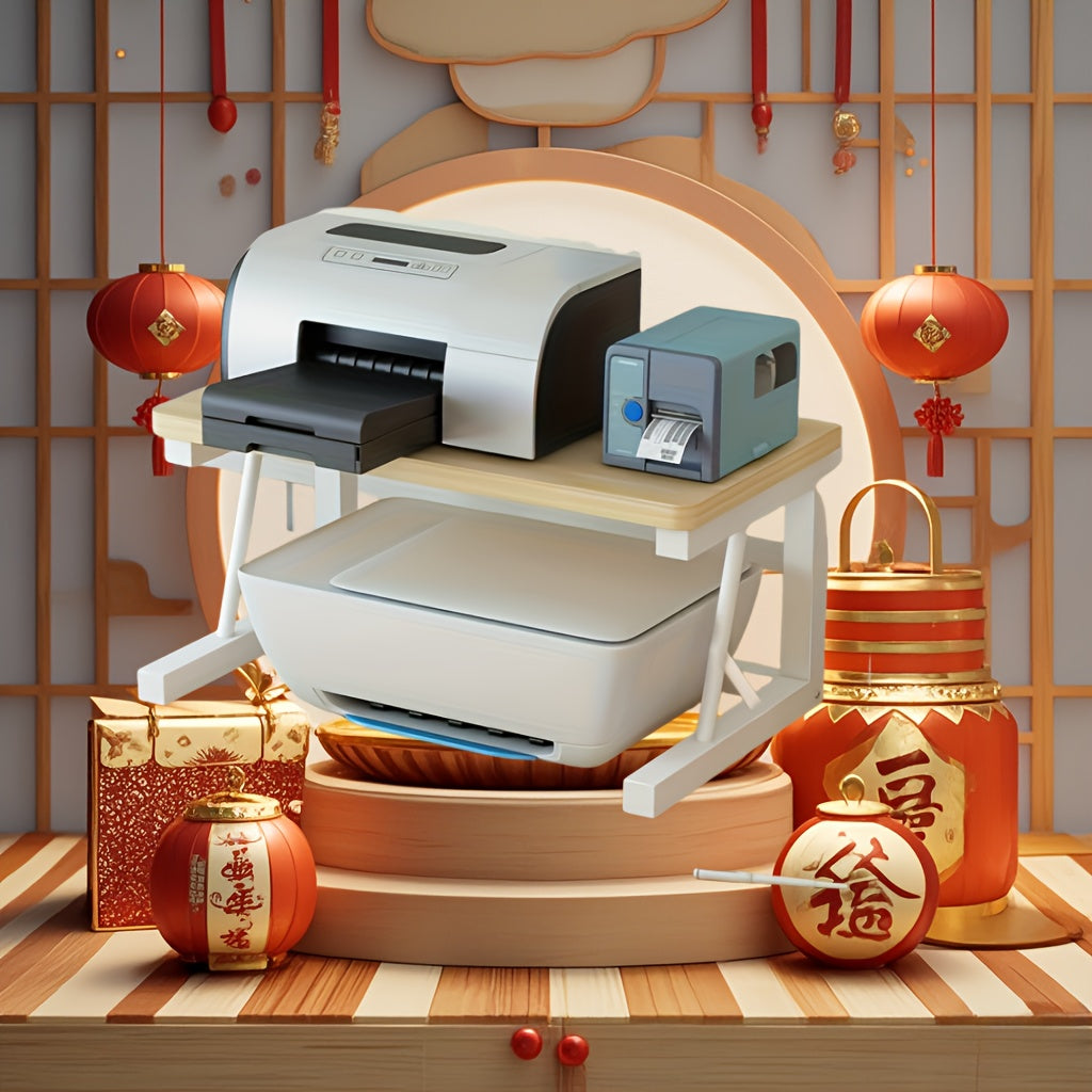 Metal Printer Stand with Storage Shelf for Office and Home Organization