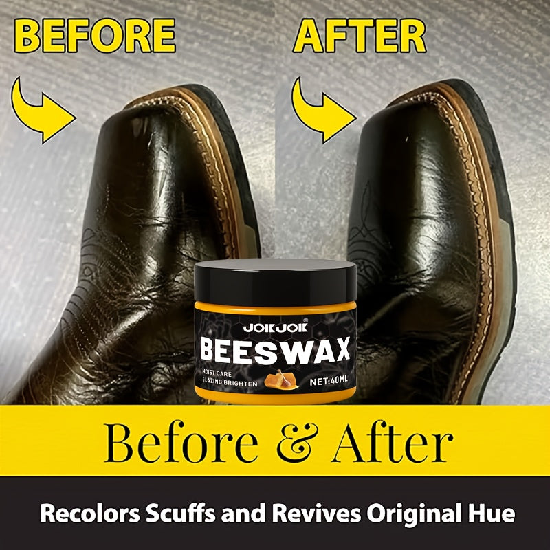 Universal Shoe Polish Care Set With Beeswax Oil For Faux Leather