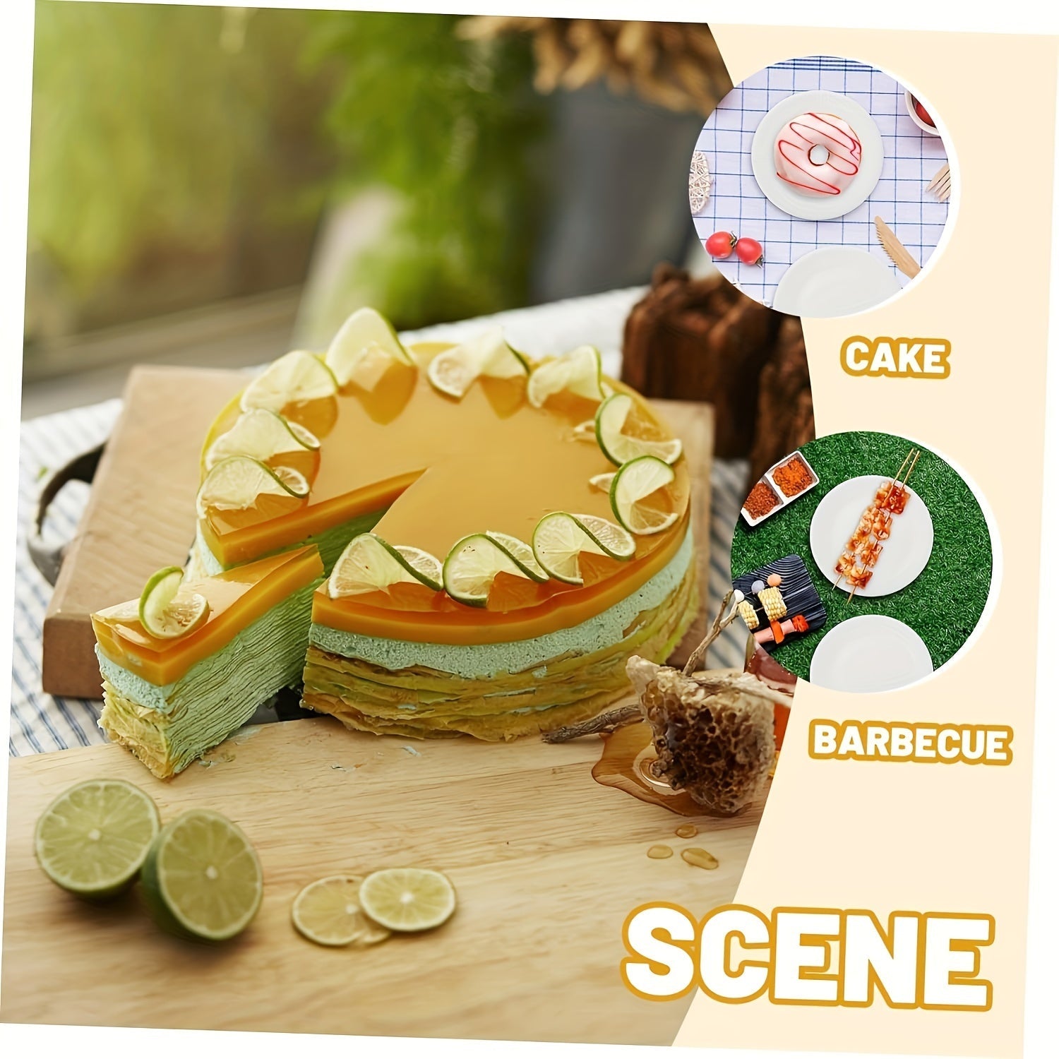 белые одноразовые бумажные тарелки 15,24 см, упаковка 50 для вечеринок, барбекю и мероприятий