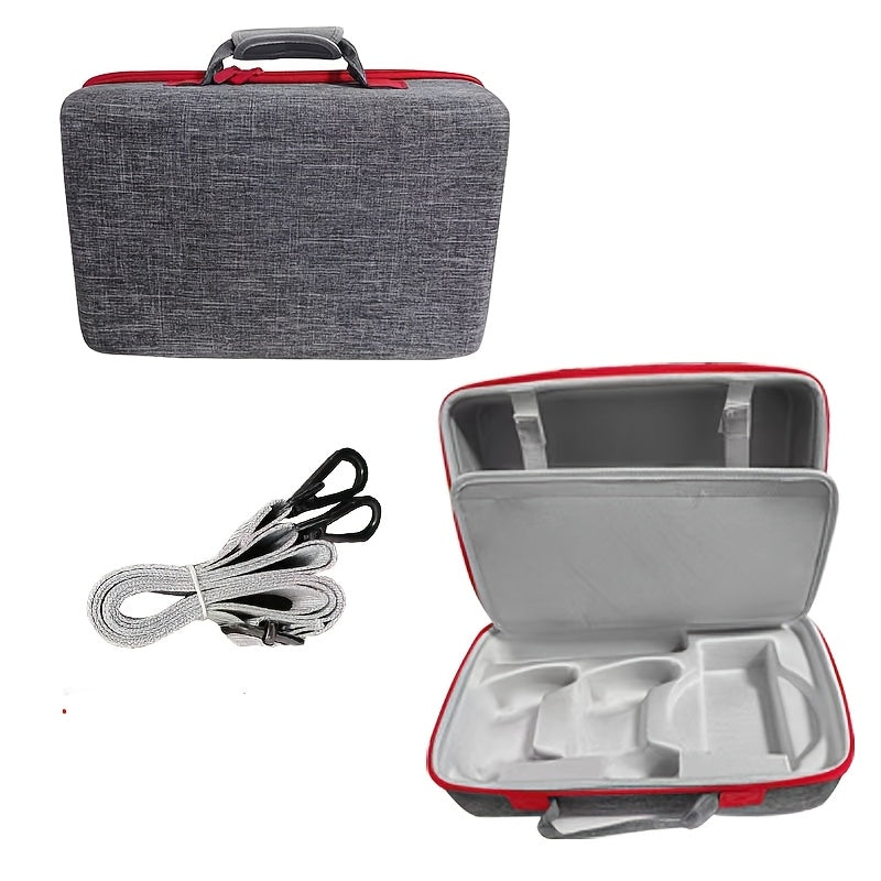 Waterproof EVA Carrying Case for PS5 and PS5 Slim with Shoulder Strap Black