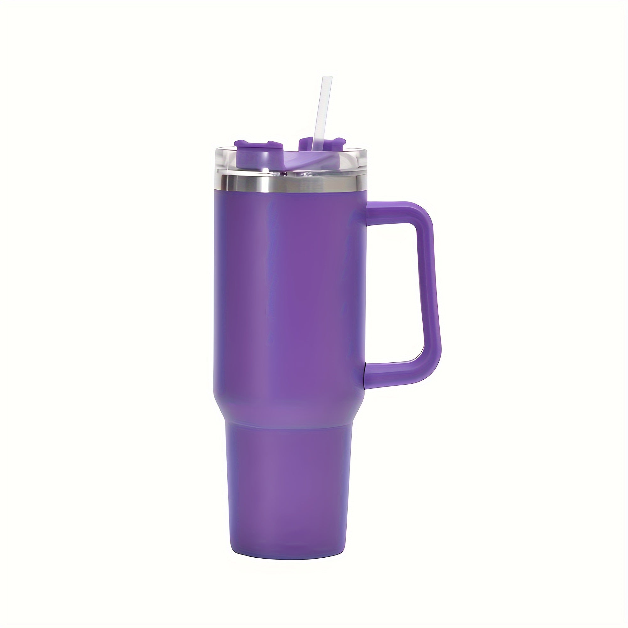 40oz Stainless Steel Travel Mug with Straw Double Wall Insulation and Handle