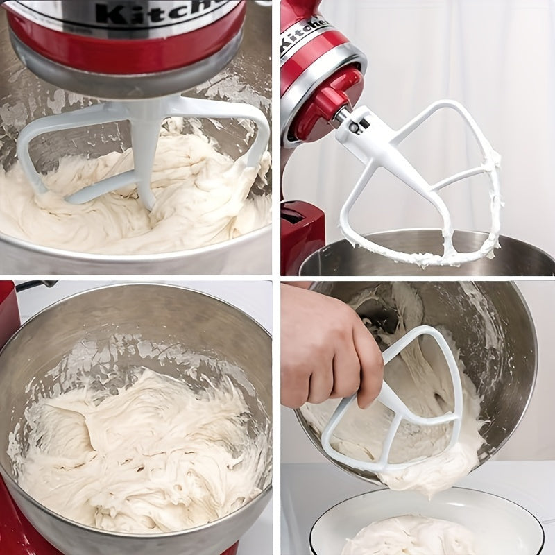 4.5 Quart Wire Whip and Beater Set for Tilt-Head Stand Mixers with Flat Coated Paddle and Silicone Edges