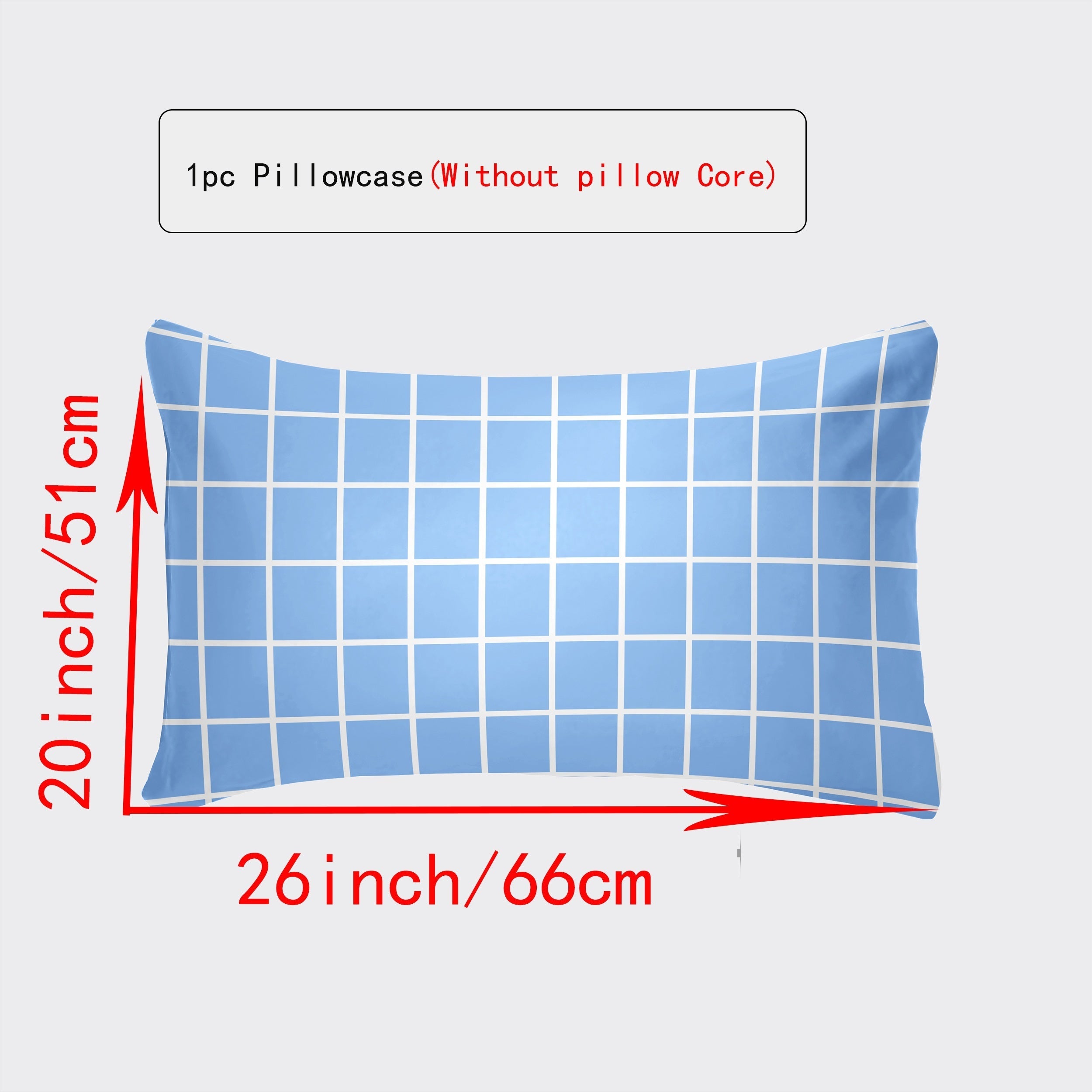 Funda de almohada de algodón con patrones de flores y cuadros, transpirable 144TC