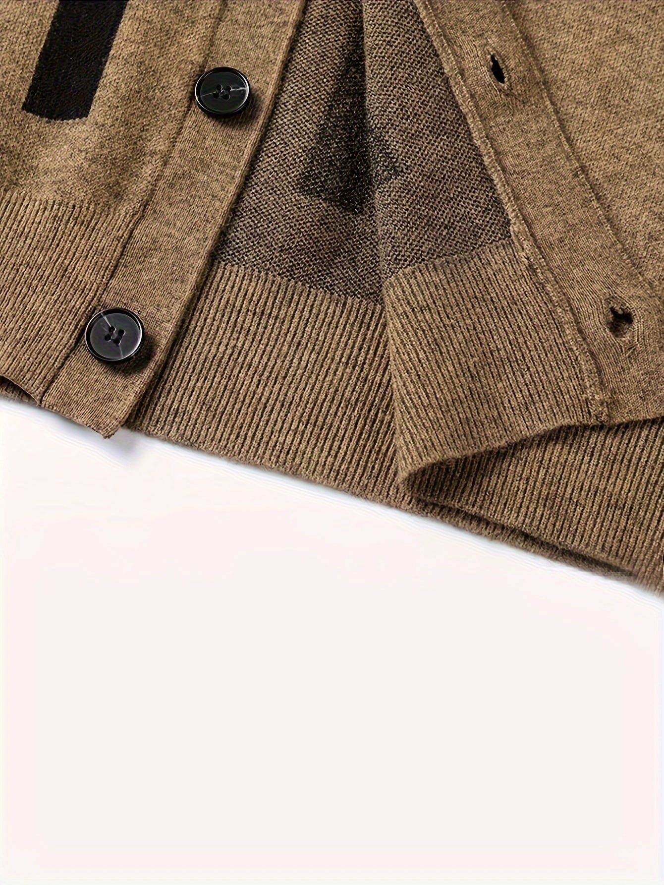 Suéter de punto con cuello en V para hombre, ligero, mezcla de algodón, rayas, casual, para todas las estaciones