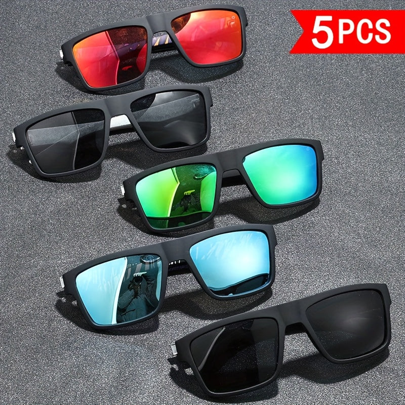 Square Fashion Glasses for Men and Women Polycarbonate Frame Decorated Mirror Polarized Photo Prop