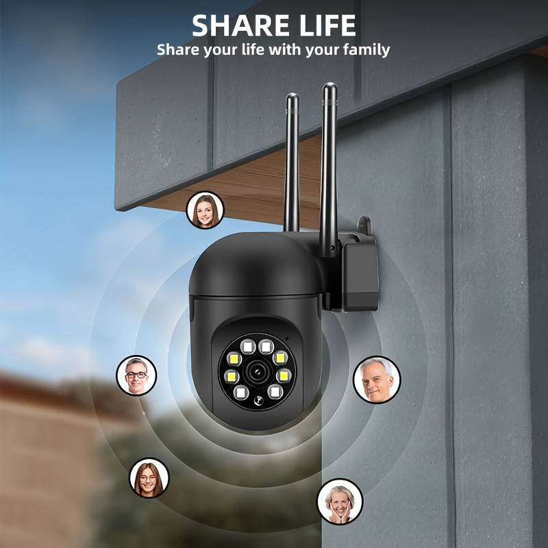 Wireless Security Camera 2MP 1080P WiFi PTZ Night Vision Motion Detection