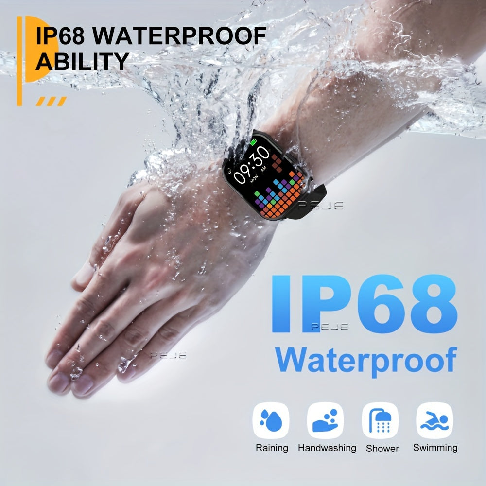 PEJE Aqlli Soat 5.11 sm TFT Sensorli Ekran, Suvga chidamli, Simsiz qo'ng'iroq qilish, 100+ rejim bilan Sport Fitness Kuzatuvchi, 280mAh qayta zaryadlanadigan batareya, Silika Gel Kamar, JL7012F6 Chip, 240p