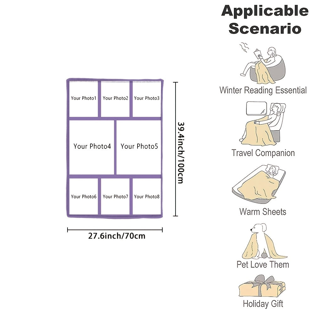 Индивидуальное фланелевое одеяло с фотографией, мягкое теплое одеяло с памятью для пар, семей, дивана, кровати, кемпинга