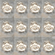 Pack of 40 Transparent Rose Head Bed Skirt Fasteners Dustproof Ruffle Edge Pins