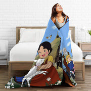 Alplardagi Haydidan ilhomlangan ultra-yumshoq flanel tashqi ko'rinishi - Har mavsum uchun ideal, divan, ofis va sayohat uchun mukammal - Ko'p maqsadli uy bezak aksessuari, divanda qulaylanish yoki sovg'a sifatida berish uchun ajoyib.