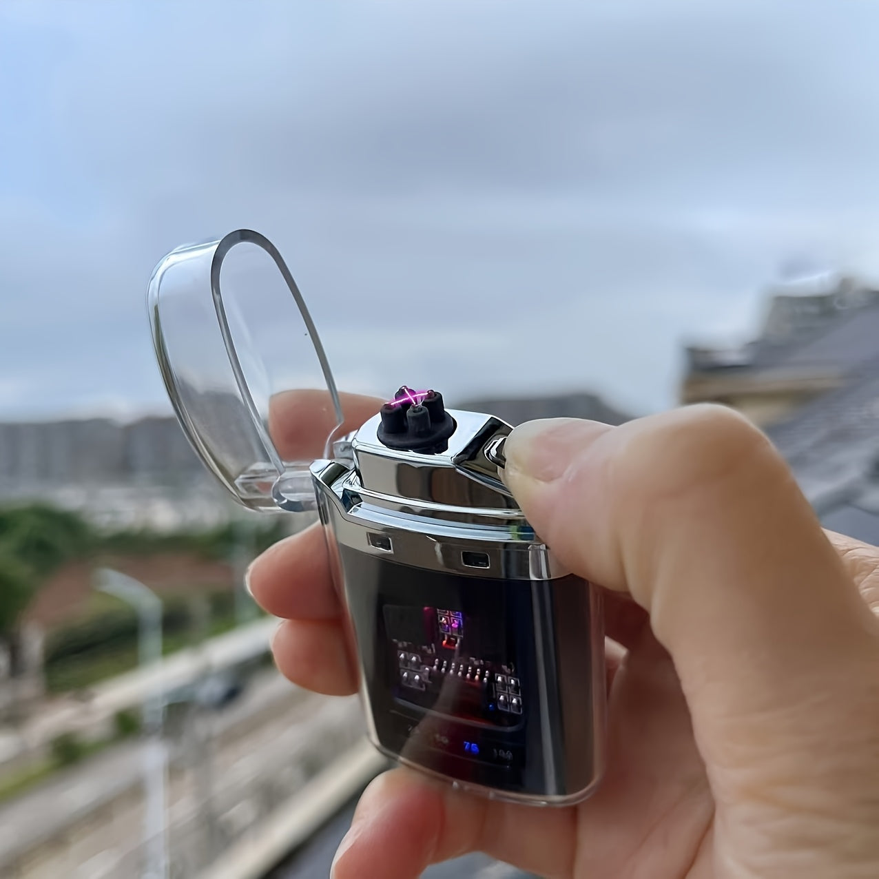 Men's Plasma Lighter Flameless Windproof Rechargeable Camping Travel