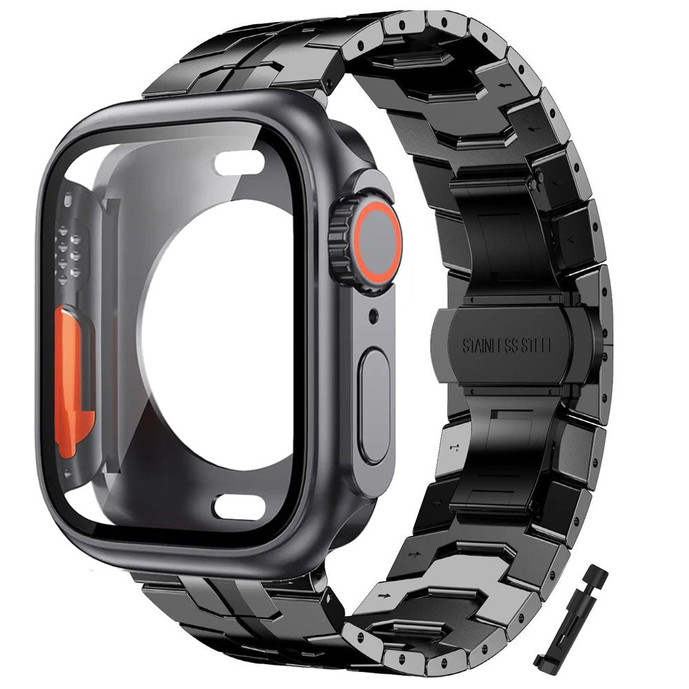 Gold-Plated Stainless Steel Watch Band for Apple Watch Series 10 9 8 7 6 5 4 Ultra SE 42mm 44mm 45mm 46mm 49mm