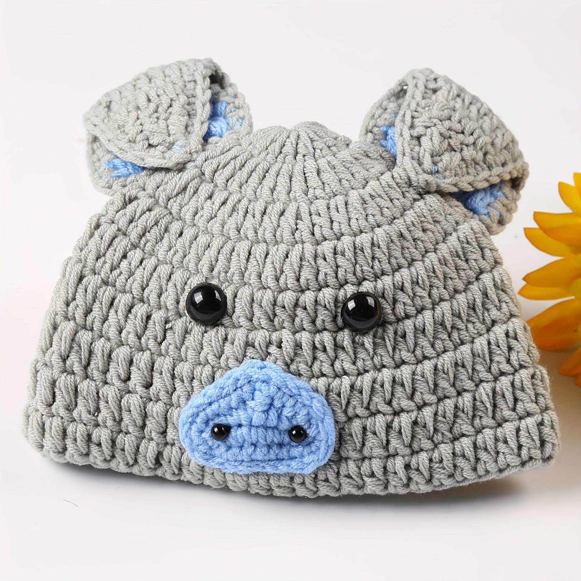 Accesorios para fotografía de bebés infantiles, sombrero de cerdito y pantalones cortos, conjunto de 2 piezas