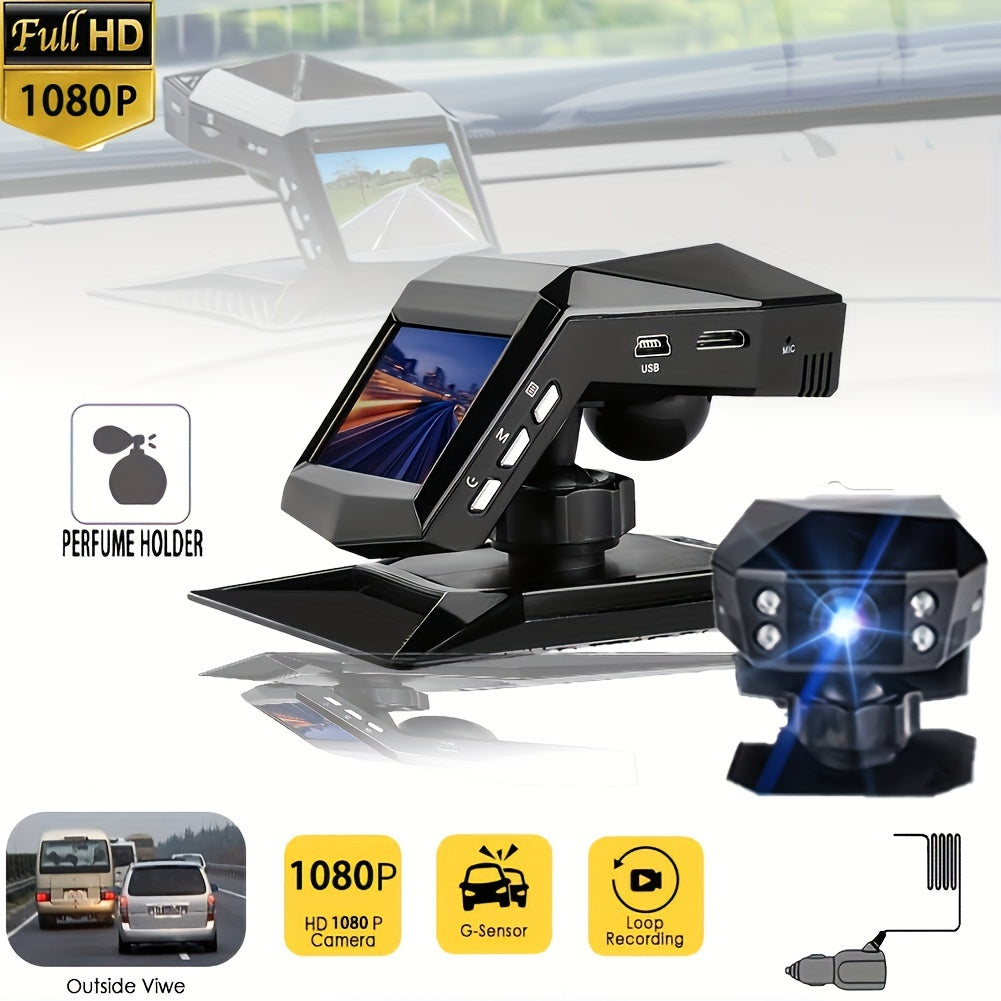 Car Dashboard Camera No Installation 2-Inch Screen HD Night Vision