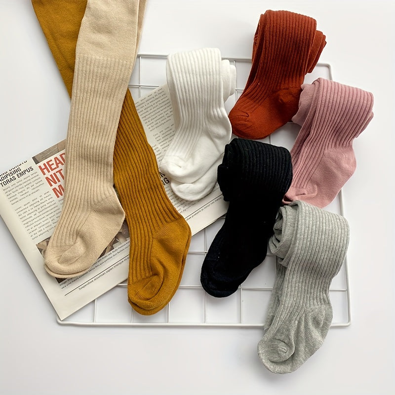 Girls Cotton Blend Pantyhose 7-Pack in Candy Colors for All Seasons Sports and Dance