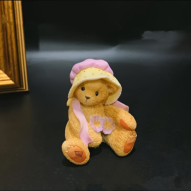 Molde de silicona para oso 3D con sombrero, fondant para tartas, chocolate, jabón, bricolaje