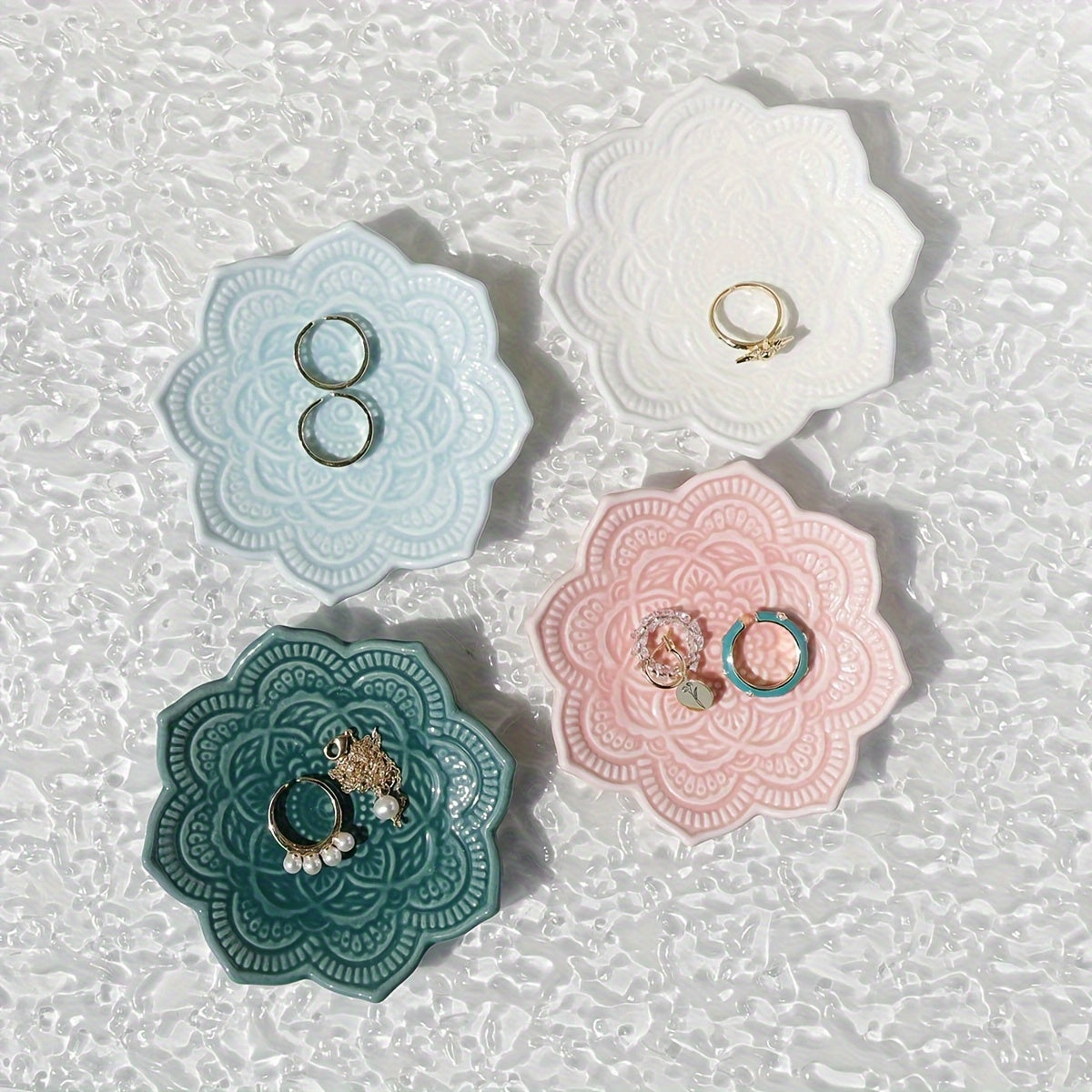 Mandala zargarlik taxtasi gullli plita uchun quloq taqilishi, uzuklar, bilaguzuklar uchun uy bezaklari
