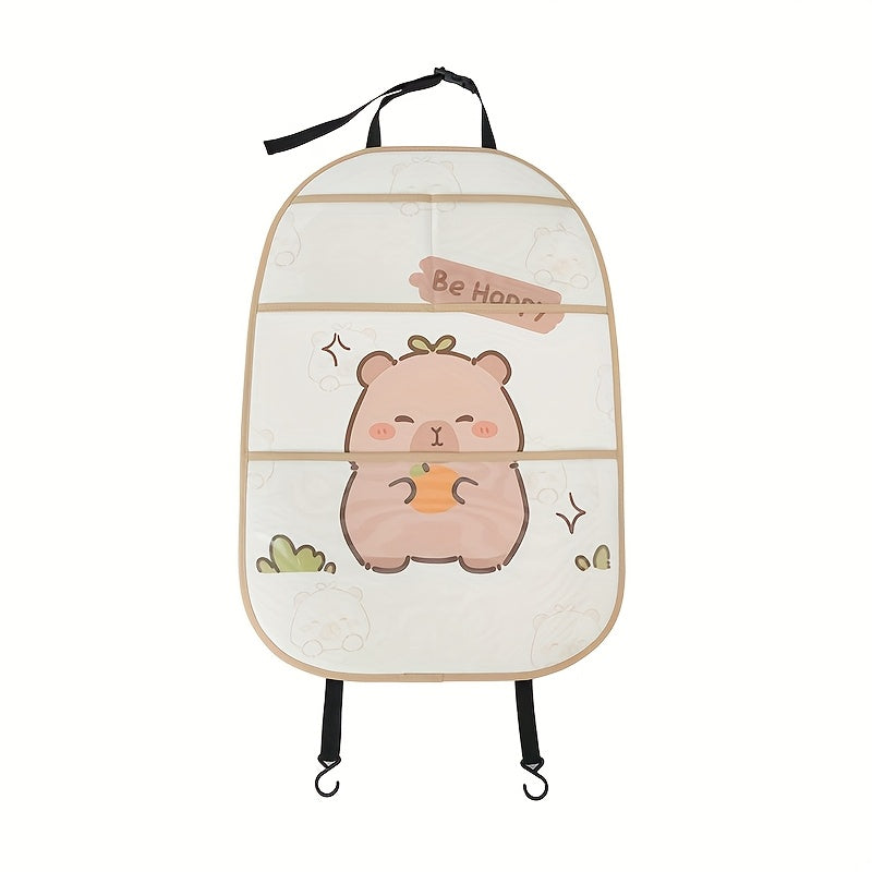 Bolalar uchun PU charm avtomobil o'rindigi tashkilotchisi, tishli tutqich va axlat qutisi bilan