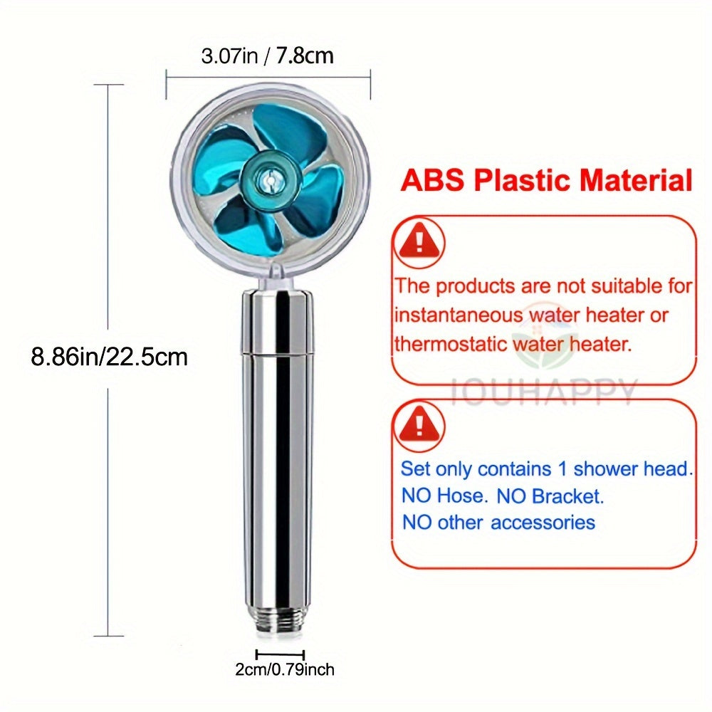 Turbocharged Shower Head with Mist Function Plastic Water-Saving Bathroom Fixture