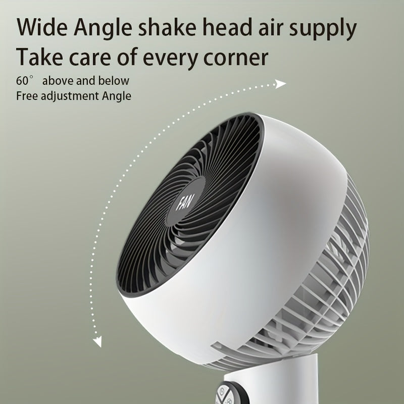 Table Fan with Remote Control Oscillation USB Power 10 Speeds Timer