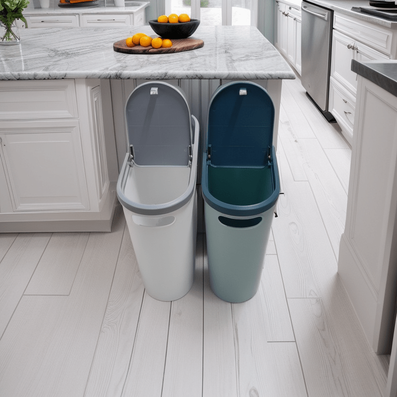 Plastik chiqindilar uchun quti, oson bosish bilan yuqori qopqog'i, zamonaviy minimalistik dizayn, hidi o'tkazmaydigan, 10L