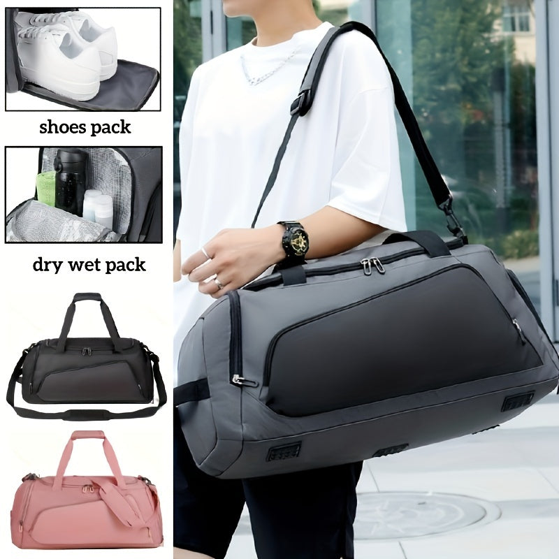 Large Capacity Basketball Bag with Shoe Compartment and Adjustable Strap for Sports Fitness Travel