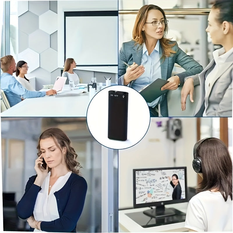 Портативная HD ручка для записи с функцией шумоподавления и объемом 8 ГБ, идеальна для деловых встреч.