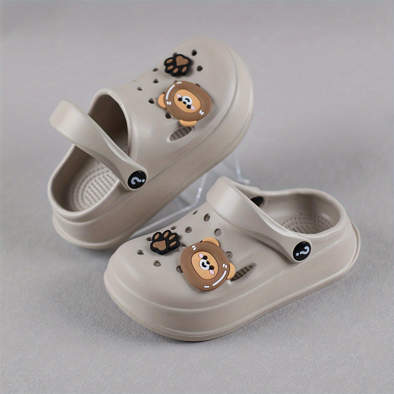 Sandalias slip-on para niños con suelas de EVA suave y punta redonda para uso casual en todas las estaciones