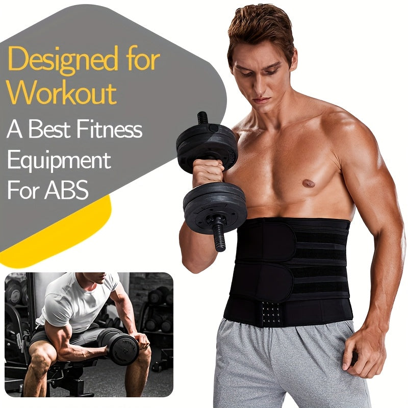 Men's Neoprene Waist Trainer Tummy Sheath Sauna Body Shaper Belt Sports Style