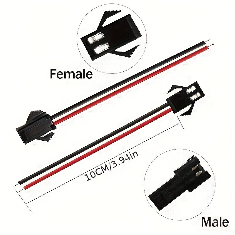 5 Pairs JST SM Series Male Female Cable Connectors for LED Strip Light Drivers 2/3/4/5/6 Pin