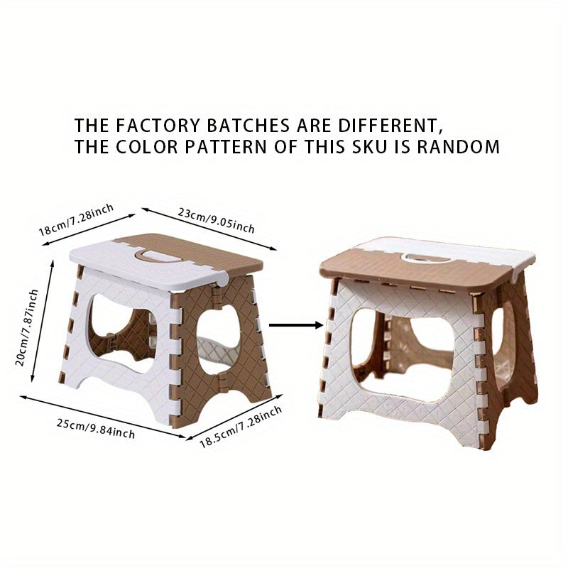 Thickened Plastic Folding Stool Portable Mini Outdoor Chair Bench Black