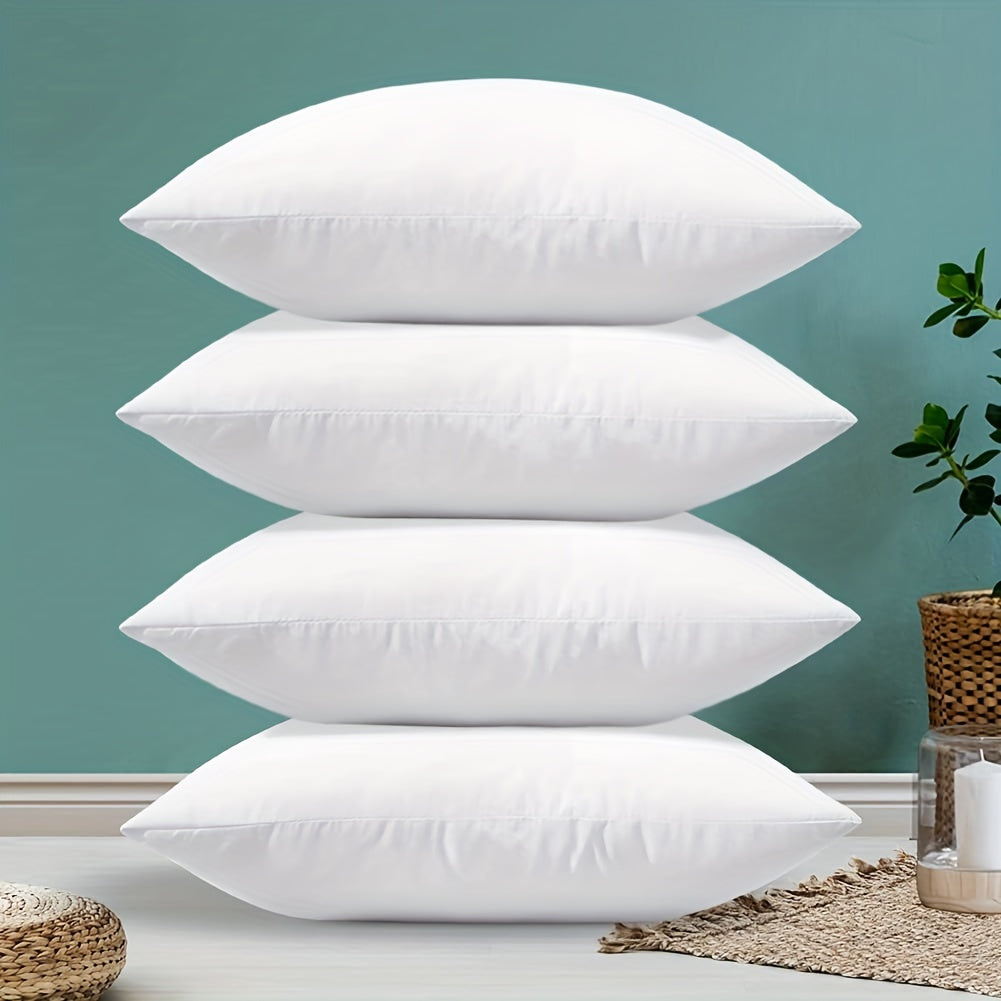 4 Square Cushion Inner Pillow Inserts Soft Fluffy for Bed Sofa Decor
