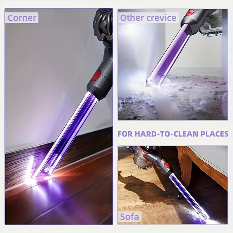 Replacement Light Pipe Crevice Tool for Cordless Vacuum Cleaners, Easy Cleaning