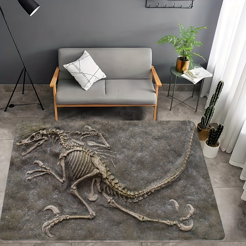 Dinosaur Fossil Area Rug Thick Soft Machine Washable Indoor Decor Mat