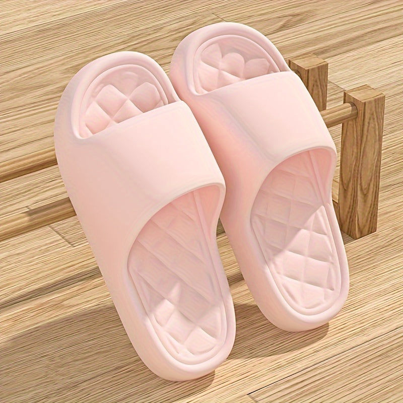 Women's Solid Color Casual Open Toe Slides for Indoor Home Use