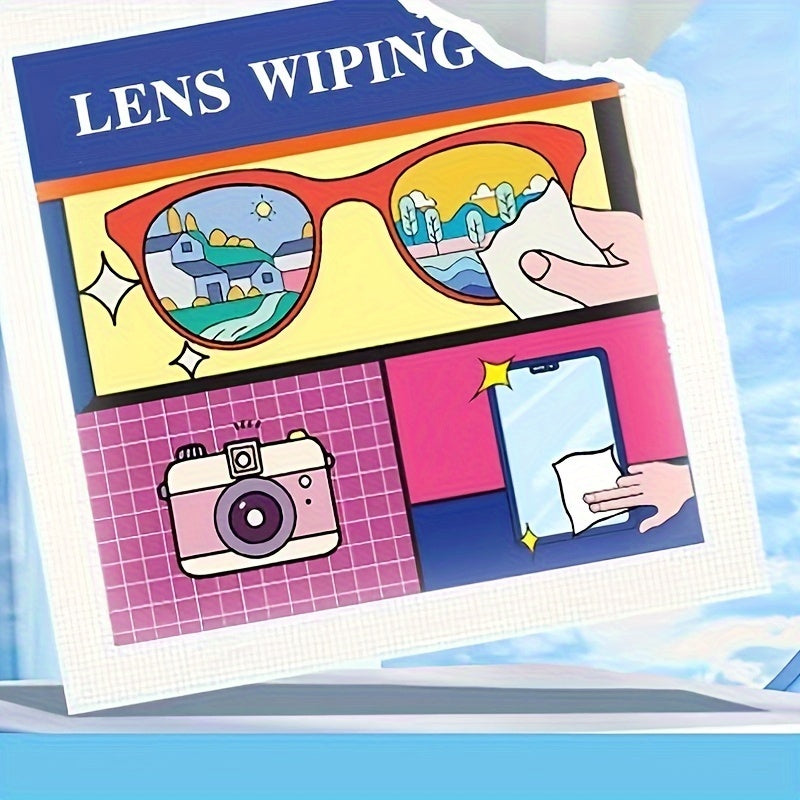 Disposable Glasses Cleaning Wipes Pack of 100 for Screens Lenses and Devices