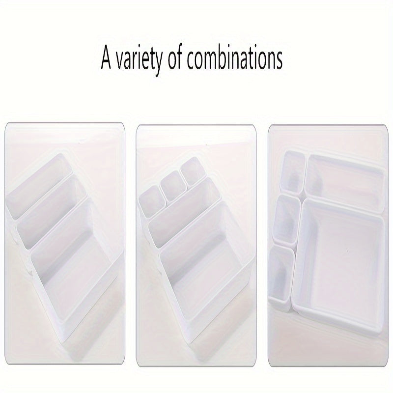 Eight-Piece Desktop Storage Organizer for Home and Office Drawers