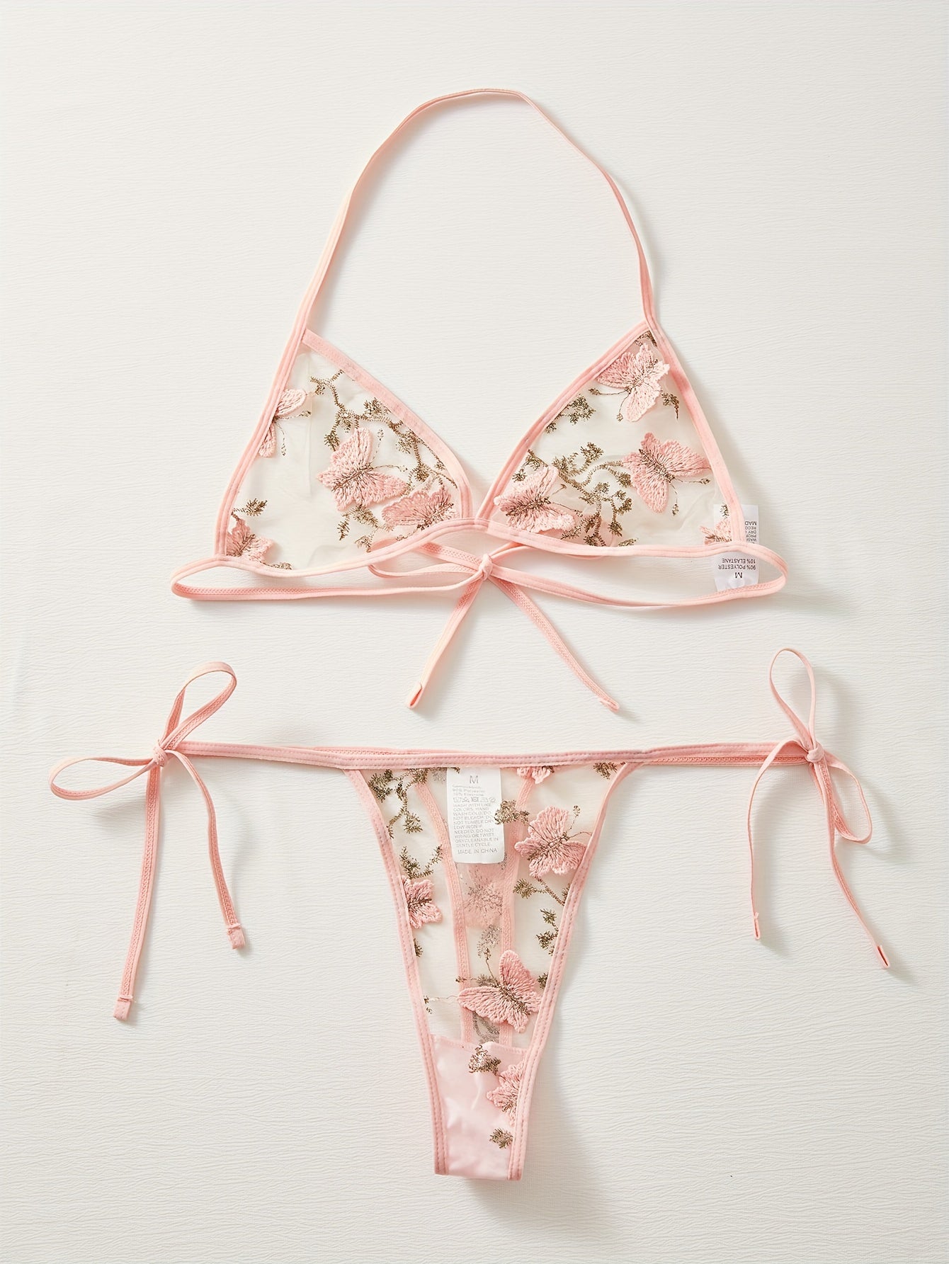 Uch nuqtali tikuvli brassier to'plami